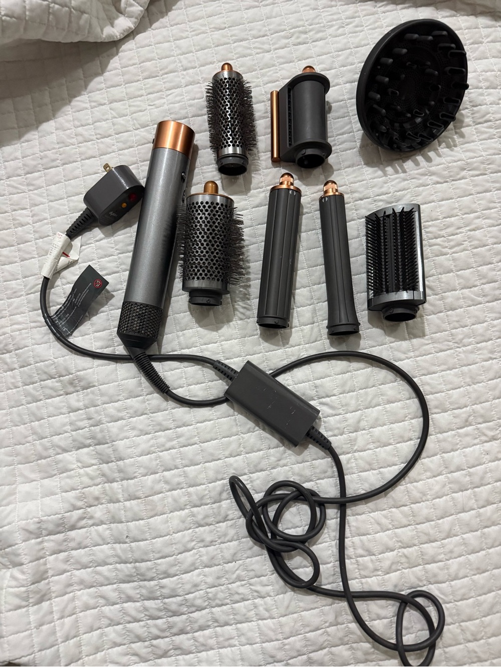 Dyson Airwrap with 7 attachments, curly wavy or straight hair